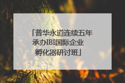 普华永道连续五年承办IBI国际企业孵化器研讨班