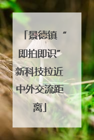 景德镇“即拍即识”新科技拉近中外交流距离