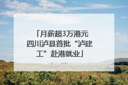 月薪超3万港元 四川泸县首批“泸建工”赴港就业