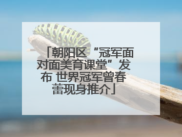 朝阳区“冠军面对面美育课堂”发布 世界冠军曾春蕾现身推介