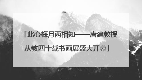 此心梅月两相知——唐建教授从教四十载书画展盛大开幕