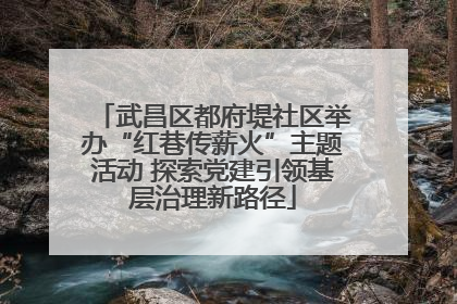 武昌区都府堤社区举办“红巷传薪火”主题活动 探索党建引领基层治理新路径