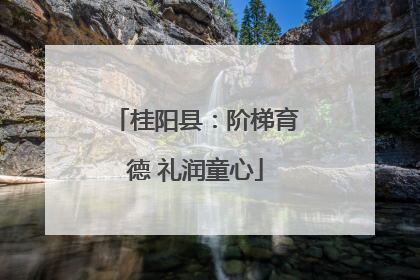 桂阳县：阶梯育德 礼润童心