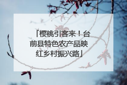 樱桃引客来！台前县特色农产品映红乡村振兴路