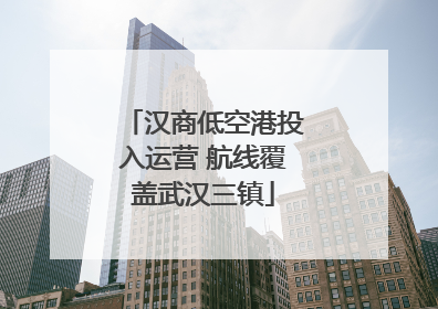 汉商低空港投入运营 航线覆盖武汉三镇