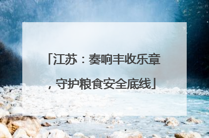 江苏：奏响丰收乐章，守护粮食安全底线
