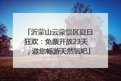沂蒙山云蒙景区夏日狂欢：免票开放23天，邀您畅游天然氧吧