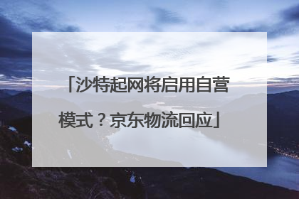 沙特起网将启用自营模式？京东物流回应