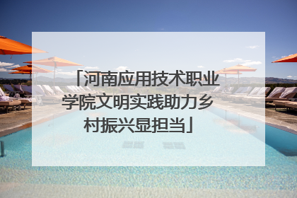 河南应用技术职业学院文明实践助力乡村振兴显担当