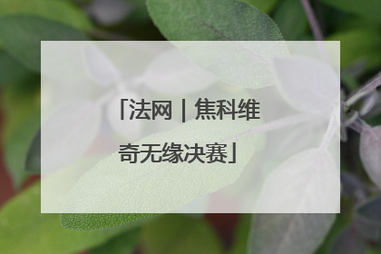 法网｜焦科维奇无缘决赛