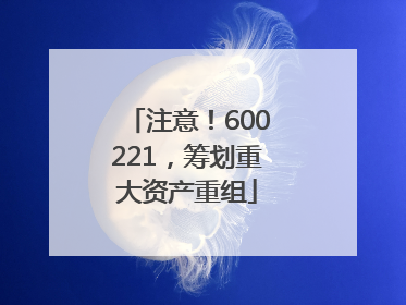注意！600221，筹划重大资产重组