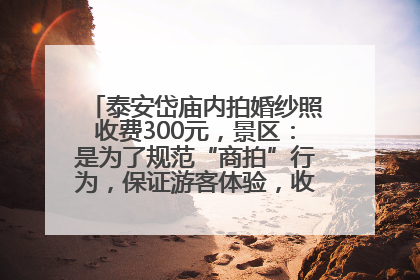 泰安岱庙内拍婚纱照收费300元，景区：是为了规范“商拍”行为，保证游客体验，收取费用全部上交国库