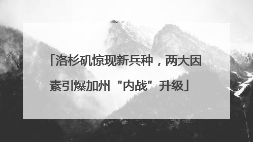 洛杉矶惊现新兵种，两大因素引爆加州“内战”升级