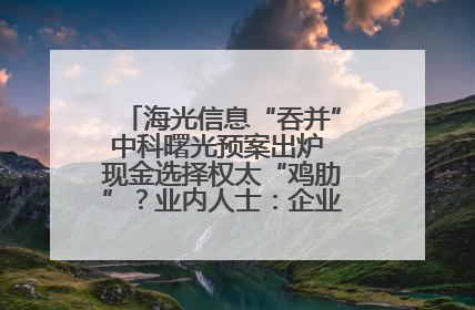 海光信息“吞并”中科曙光预案出炉 现金选择权太“鸡肋”？业内人士：企业不想大量现金流出