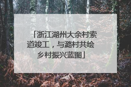 浙江湖州大余村索道竣工，与潞村共绘乡村振兴蓝图