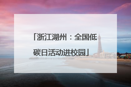浙江湖州：全国低碳日活动进校园