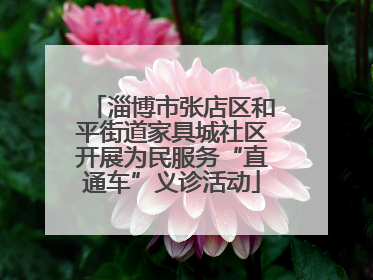 淄博市张店区和平街道家具城社区开展为民服务“直通车”义诊活动