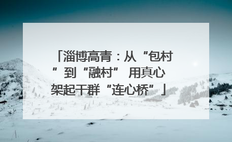 淄博高青：从“包村”到“融村” 用真心架起干群“连心桥”