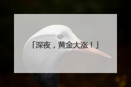 深夜，黄金大涨！