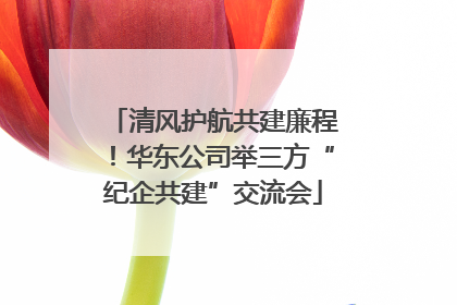 清风护航共建廉程！华东公司举三方“纪企共建”交流会