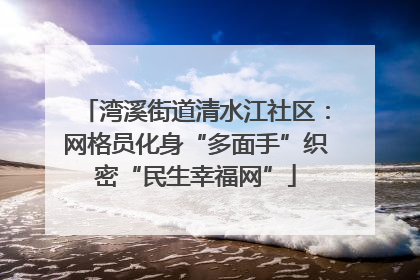 湾溪街道清水江社区：网格员化身“多面手”织密“民生幸福网”