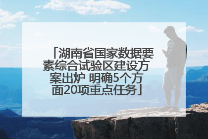 湖南省国家数据要素综合试验区建设方案出炉 明确5个方面20项重点任务
