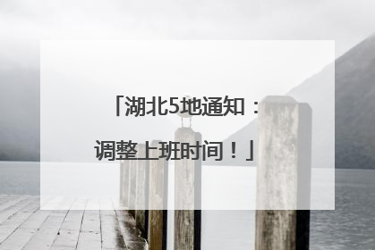 湖北5地通知：调整上班时间！