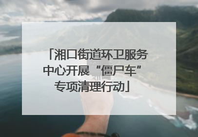 湘口街道环卫服务中心开展“僵尸车”专项清理行动