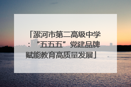 漯河市第二高级中学：“五五五”党建品牌赋能教育高质量发展