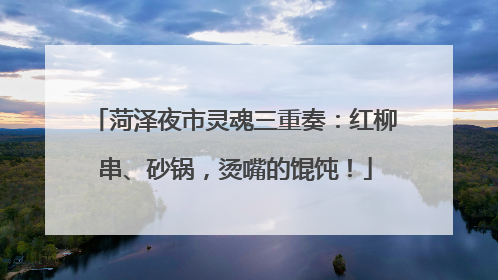 菏泽夜市灵魂三重奏：红柳串、砂锅，烫嘴的馄饨！