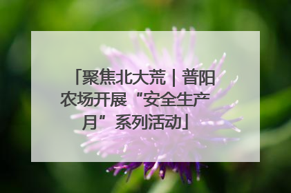 聚焦北大荒｜普阳农场开展“安全生产月”系列活动