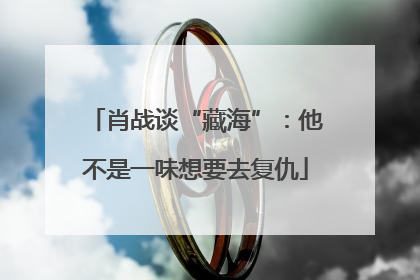 肖战谈“藏海”：他不是一味想要去复仇