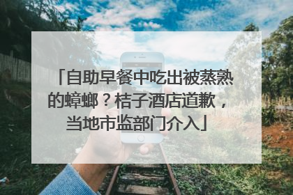 自助早餐中吃出被蒸熟的蟑螂？桔子酒店道歉，当地市监部门介入