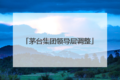 茅台集团领导层调整