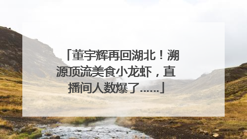 董宇辉再回湖北！溯源顶流美食小龙虾，直播间人数爆了……