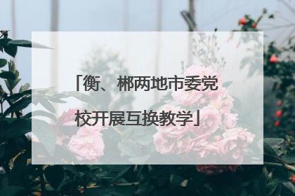 衡、郴两地市委党校开展互换教学