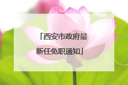 西安市政府最新任免职通知