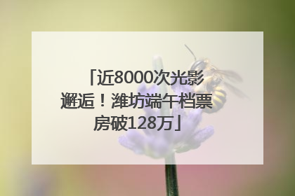 近8000次光影邂逅！潍坊端午档票房破128万