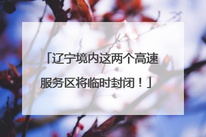辽宁境内这两个高速服务区将临时封闭！