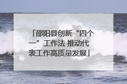 邵阳县创新“四个一”工作法 推动代表工作高质量发展