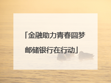 金融助力青春圆梦邮储银行在行动