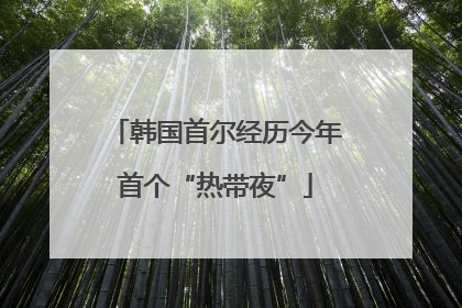 韩国首尔经历今年首个“热带夜”
