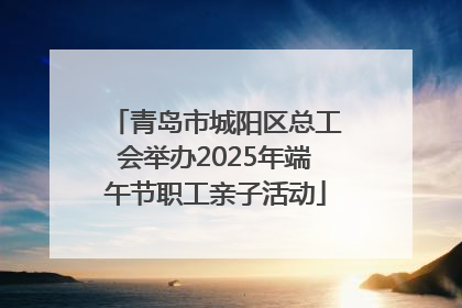 青岛市城阳区总工会举办2025年端午节职工亲子活动