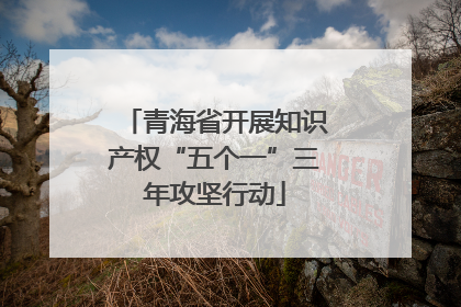 青海省开展知识产权“五个一”三年攻坚行动