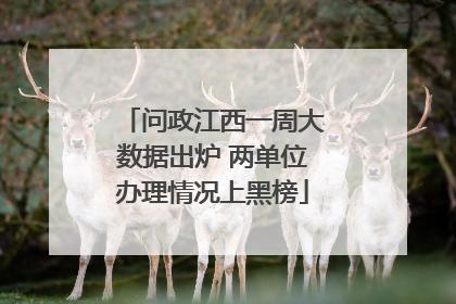 问政江西一周大数据出炉 两单位办理情况上黑榜