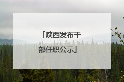 陕西发布干部任职公示