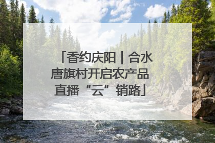 香约庆阳｜合水唐旗村开启农产品直播“云”销路