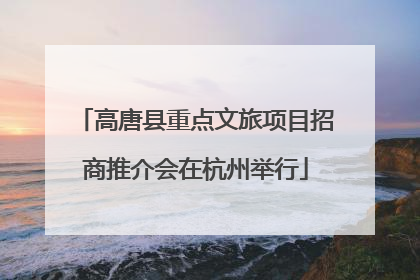 高唐县重点文旅项目招商推介会在杭州举行