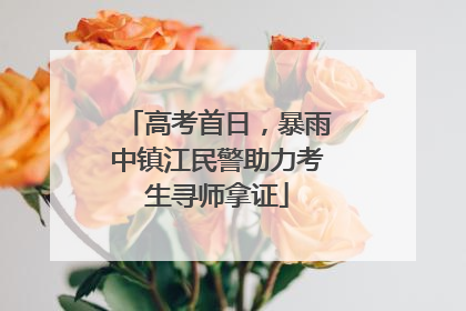 高考首日，暴雨中镇江民警助力考生寻师拿证