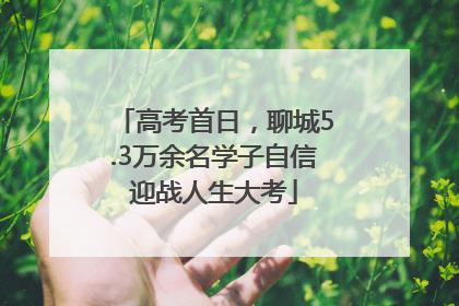 高考首日，聊城5.3万余名学子自信迎战人生大考
